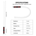 Bendable LED Flashlight Stick – 31" Flexible LED Work Light, High Lumen Magnetic Inspection Light