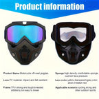 A Full-face Goggle with Anti-fog High-definition Lenses, a Detachable and Adjustable Ski Mask, and a Comfortable Sponge Pad - Made of Plastic.