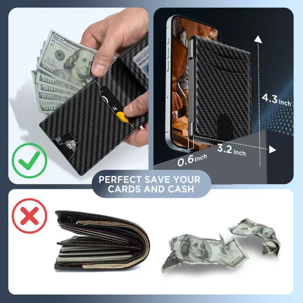 💰  Pop-Up Men's Wallet – Slim Design, Smart Access, Secure RFID Blocking