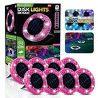✨4/8 Pack Solar Outdoor Mosaic Disk Lights, Waterproof Decorative Pathway LED Light