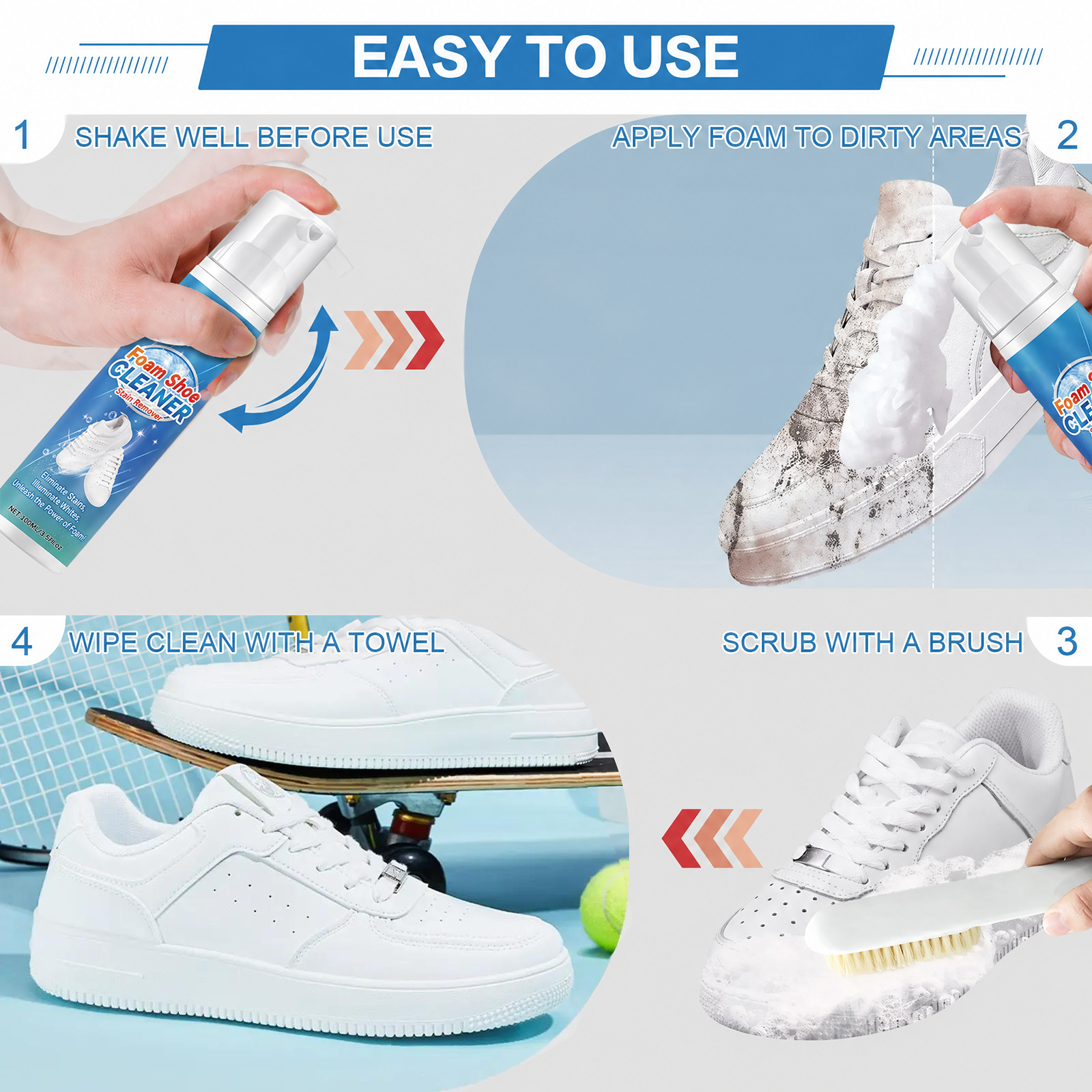 🏆Flash Sale⚡50K+ SOLD👟Shoe Cleaning Kit for Leather, Suede, Canvas, Mesh & More
