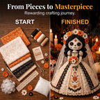 ⏳Time-Limited Special⏰Skeleton bride craft kit – complete, detailed, perfect for Halloween decor!